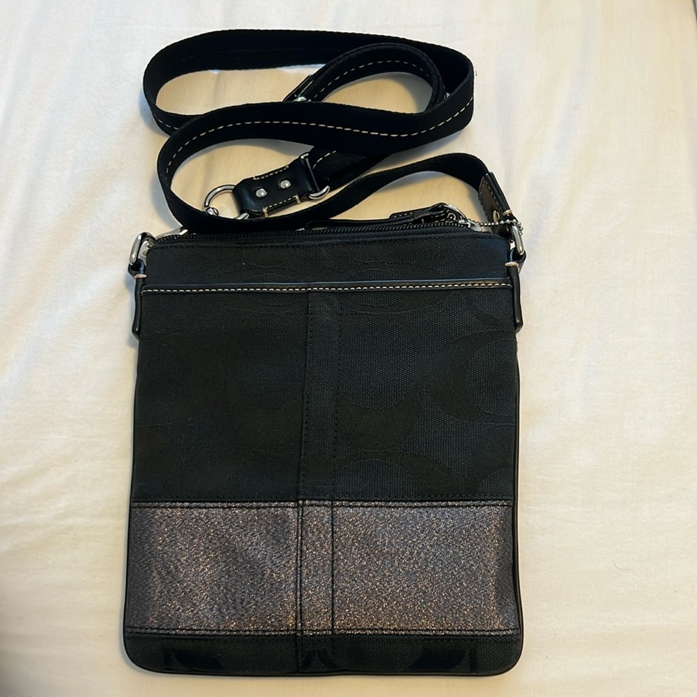 Black coach cross body bag